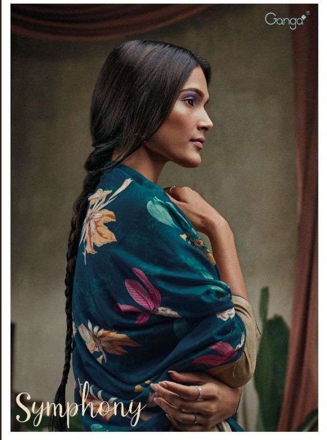 ganga symphony series 1259-1264 wool pashmina suit 
