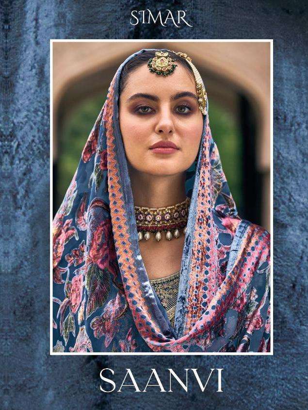 glossy simar saanvi series 5904-5909 pure viscose velvet suit 