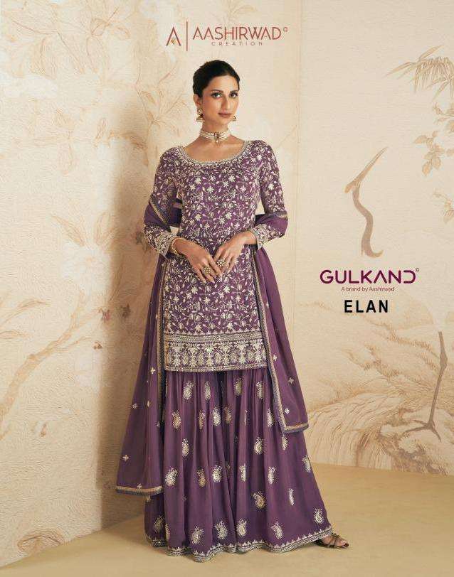 gulkand aashirwad elan series 9407-9411 real georgette suit