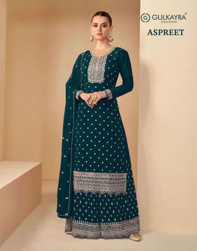 gulkayra aspreet series 7172 real georgette suit 