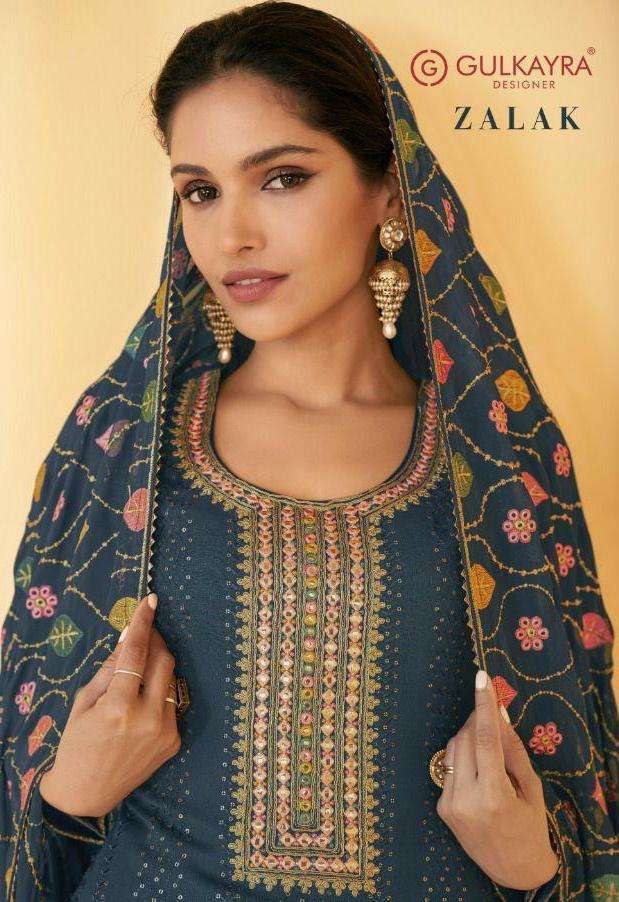 gulkayra zalak series 7134-7138 pure georgette suit 