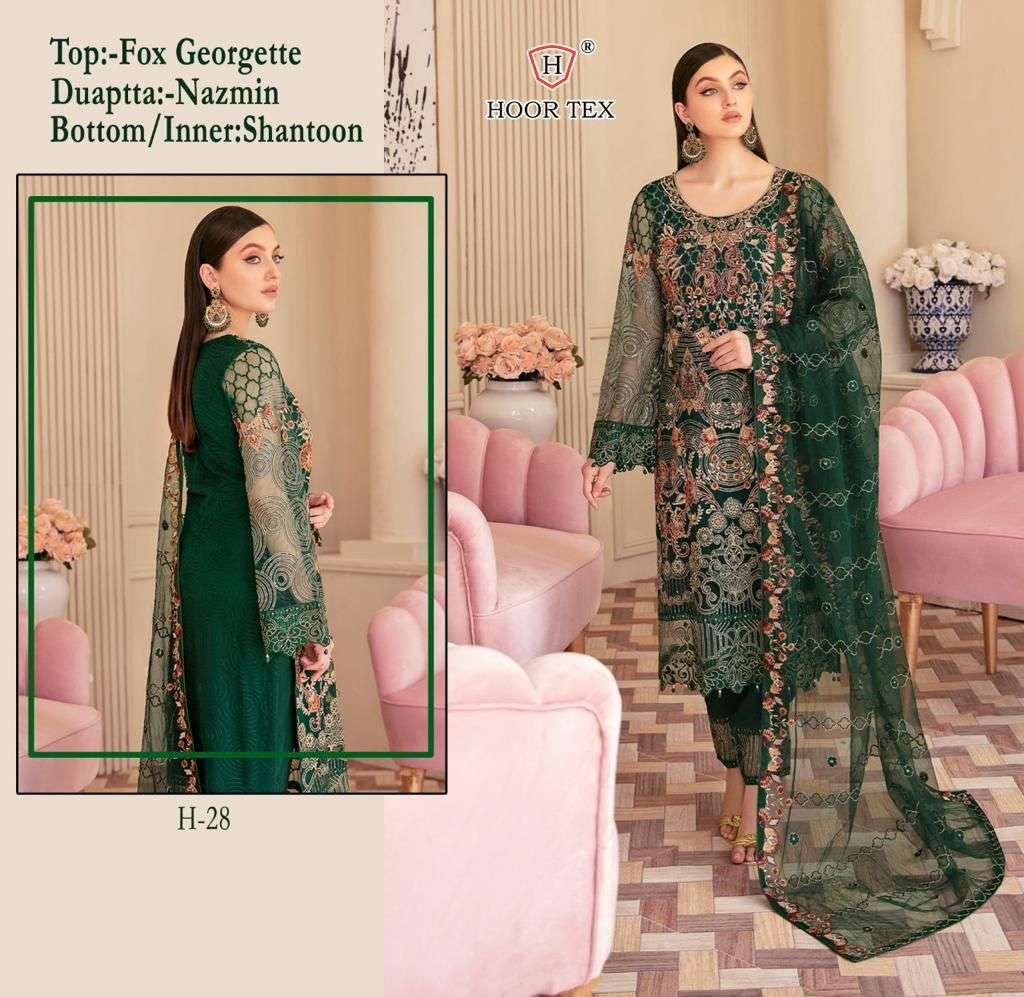hoor tex H-28 designer faux georgette suit 