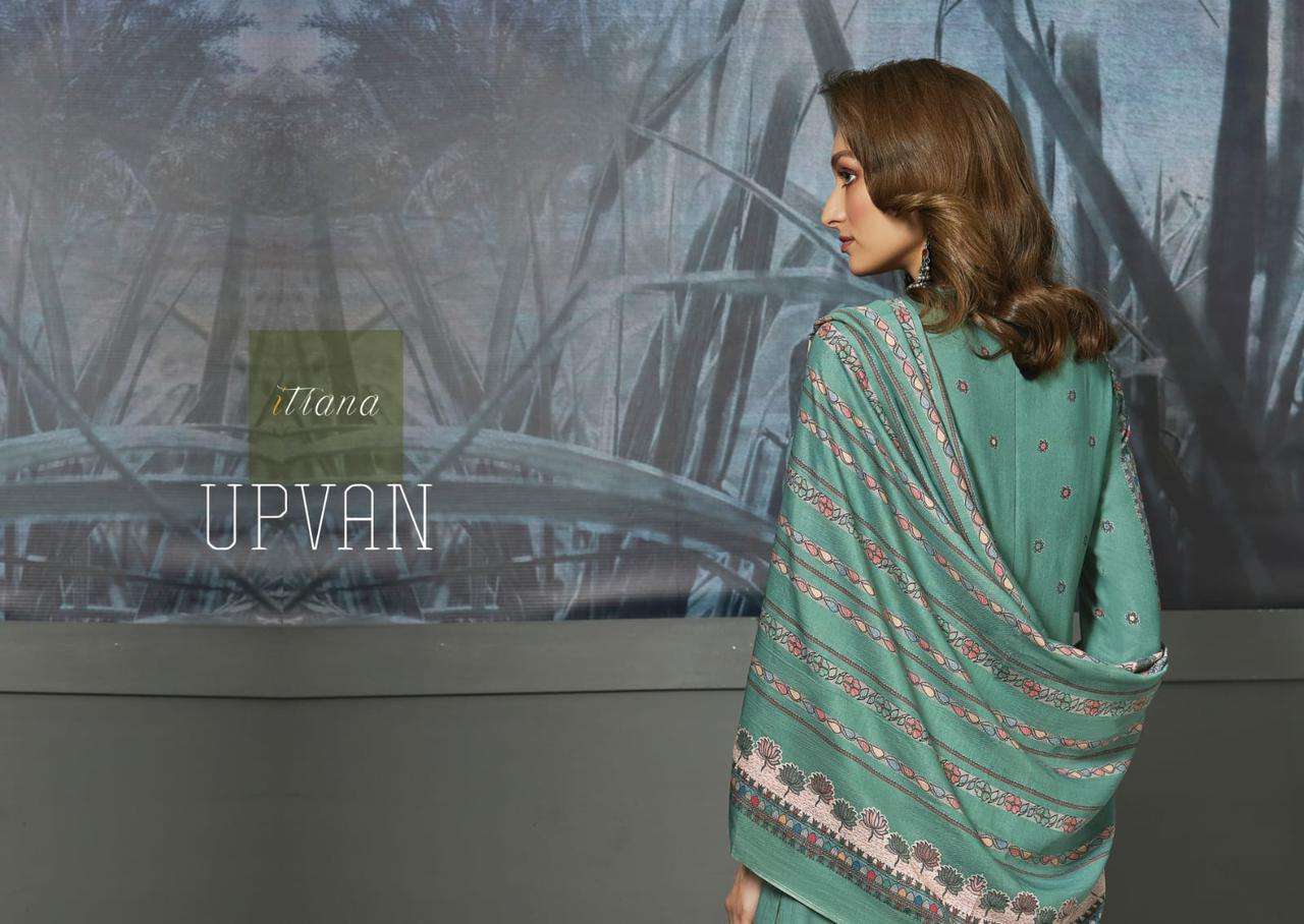 itrana upvan staple twill digital print suit