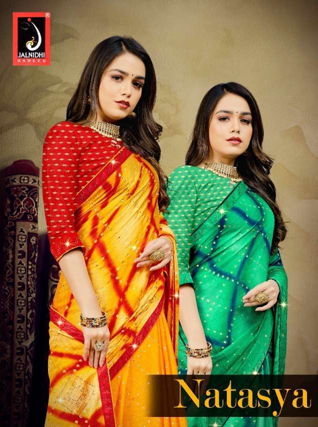 jalnidhi natasya series 10901-10908 moss chiffon saree