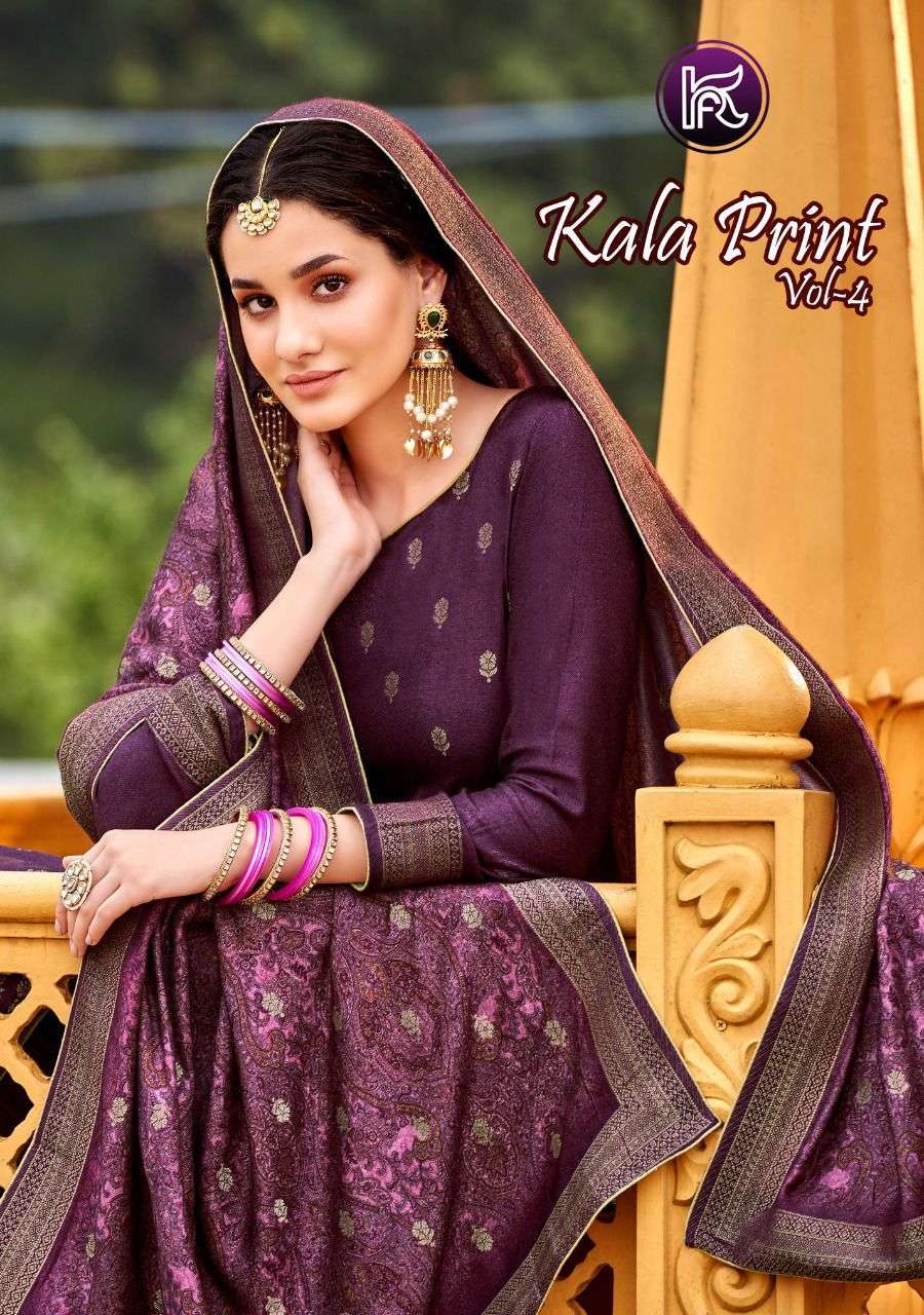 kala fashion kala print vol 4 series 1001-1006 viscose pashmina suit 
