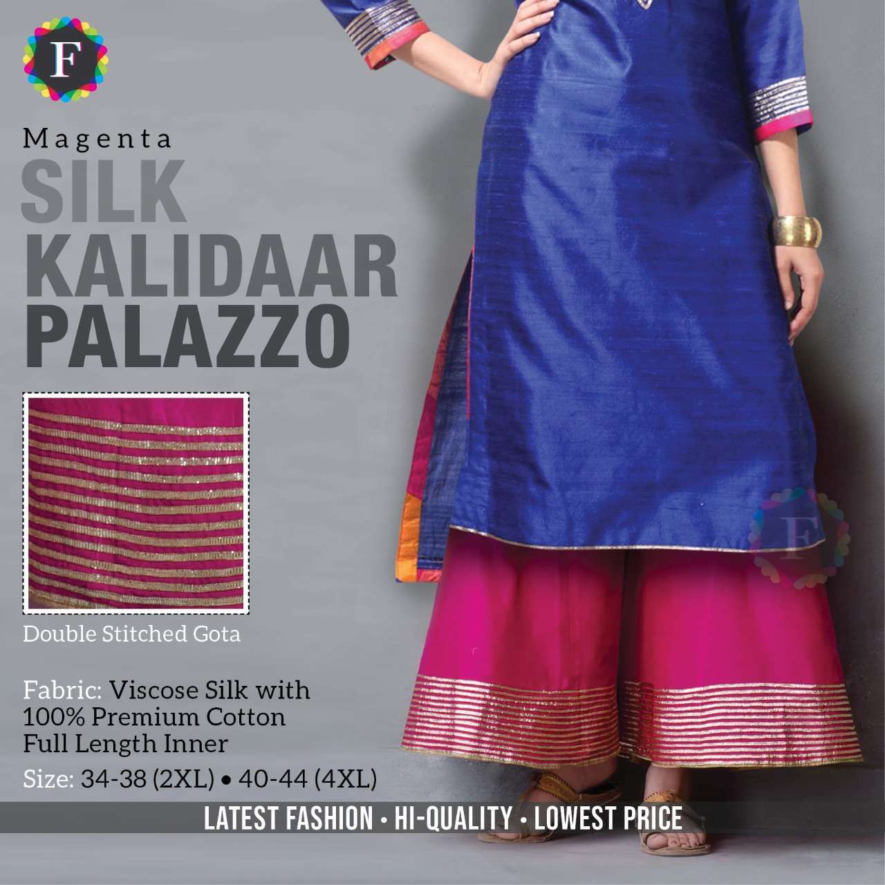 kalidaar silk palazzo cotton silk palazo