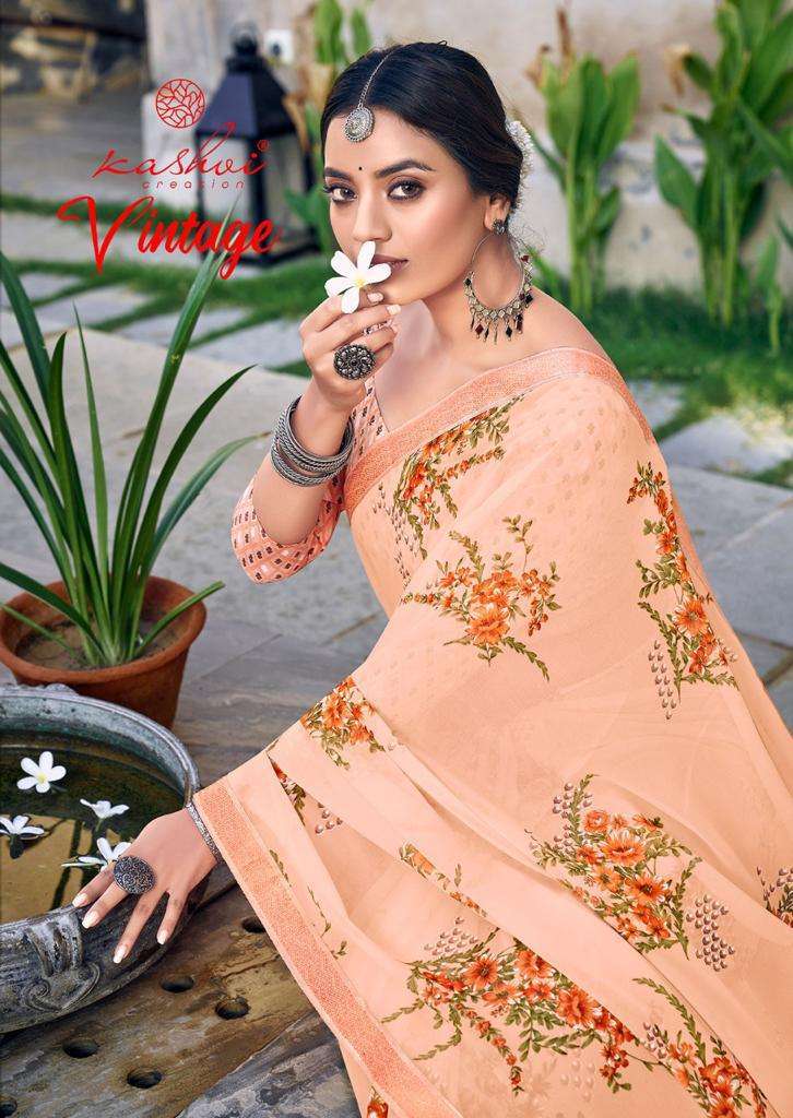 kashvi vintage series 2841-2850 georgette saree 