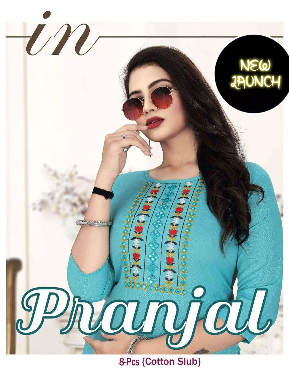 kc pranjal series 001-008 cotton slub kurti 