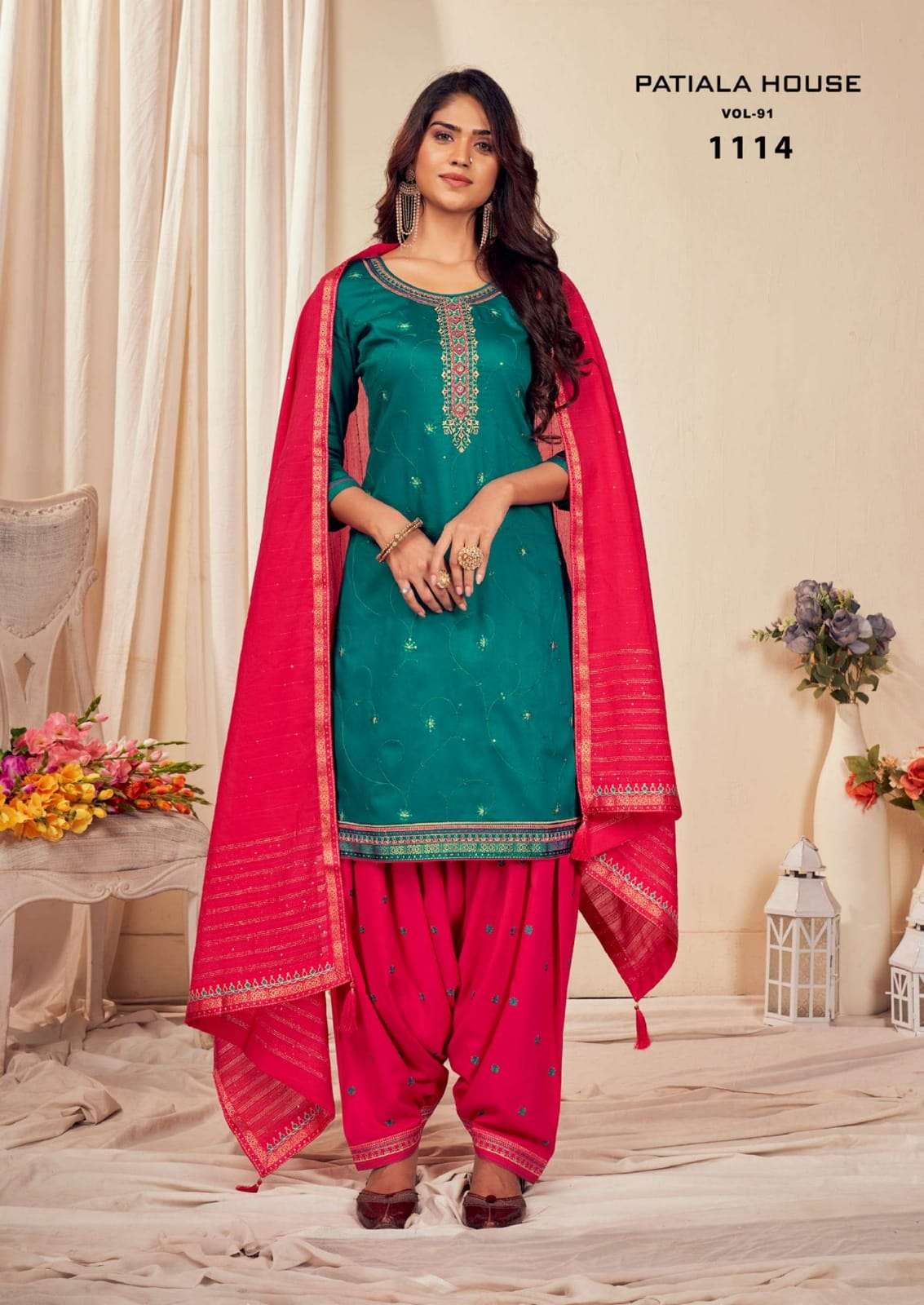 kessi patiyala house 91 series 1111-1116 jam silk suit 