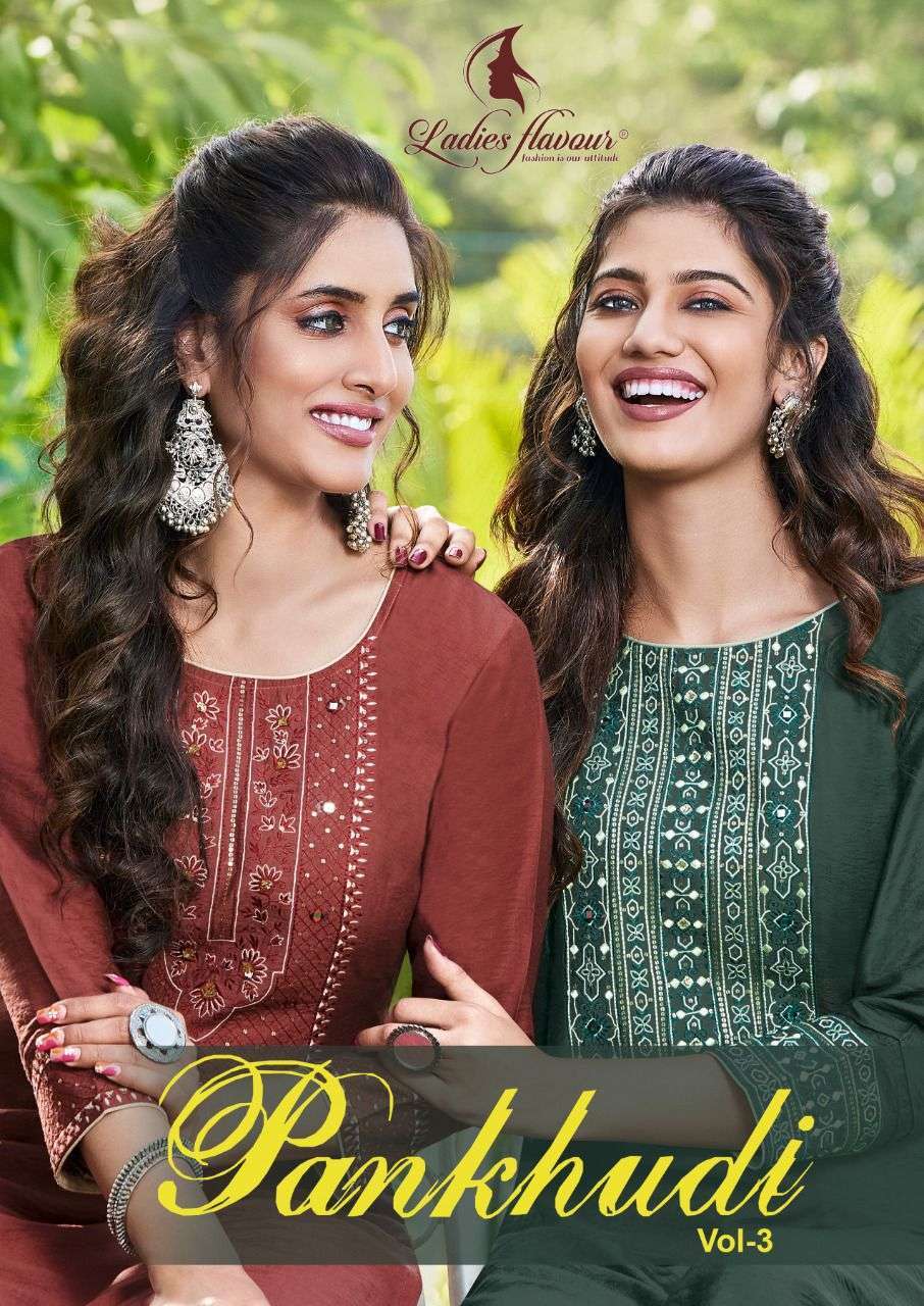 ladies flavour pankhudi vol 3 series 1001-1006 Pure Viscose kurti