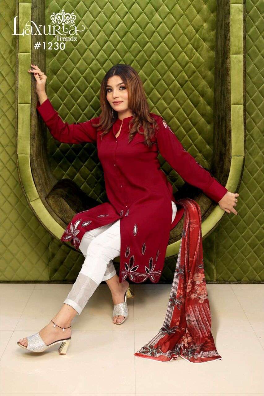 laxuria trendz 1230 faux georgette suit 