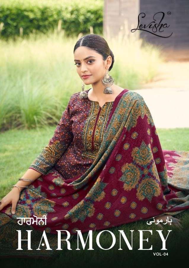 levisha harmoney vol 4 series 4013-4020 pure pashmina suit 