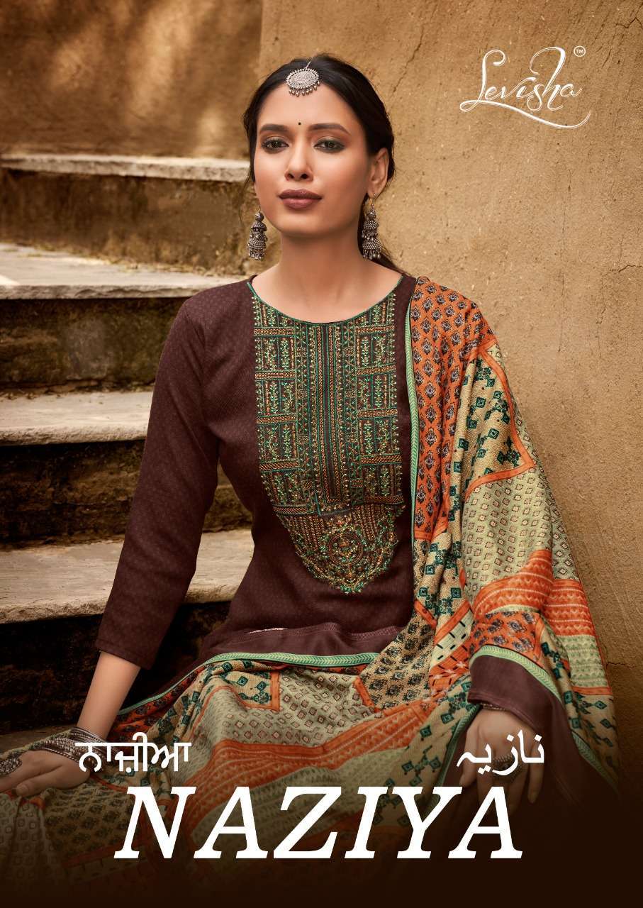 levisha naziya series 1013-1020 pure pashmina suit 