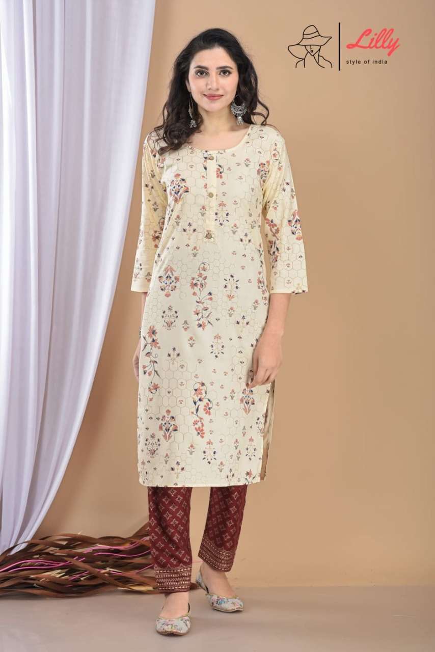 lilly style meena pure viscose rayon kurti 