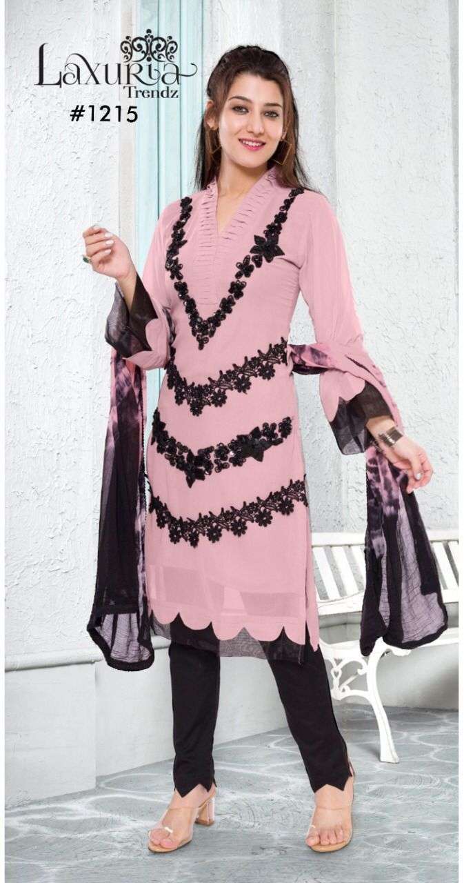 luxuria 1215 faux georgette readymade suit 