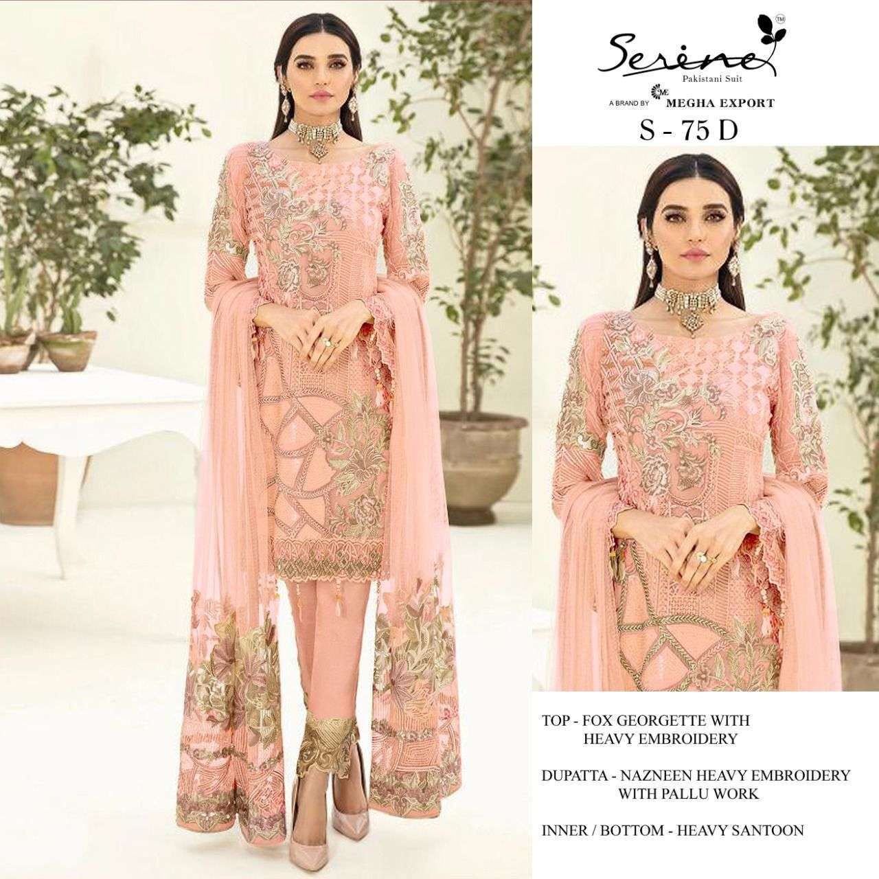 megha exports s 75 faux georgette suit 