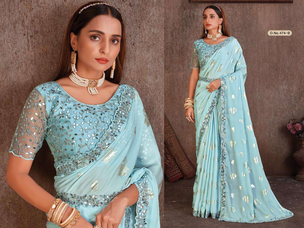 mehak sarees series 474 designer seivalli silk saree 