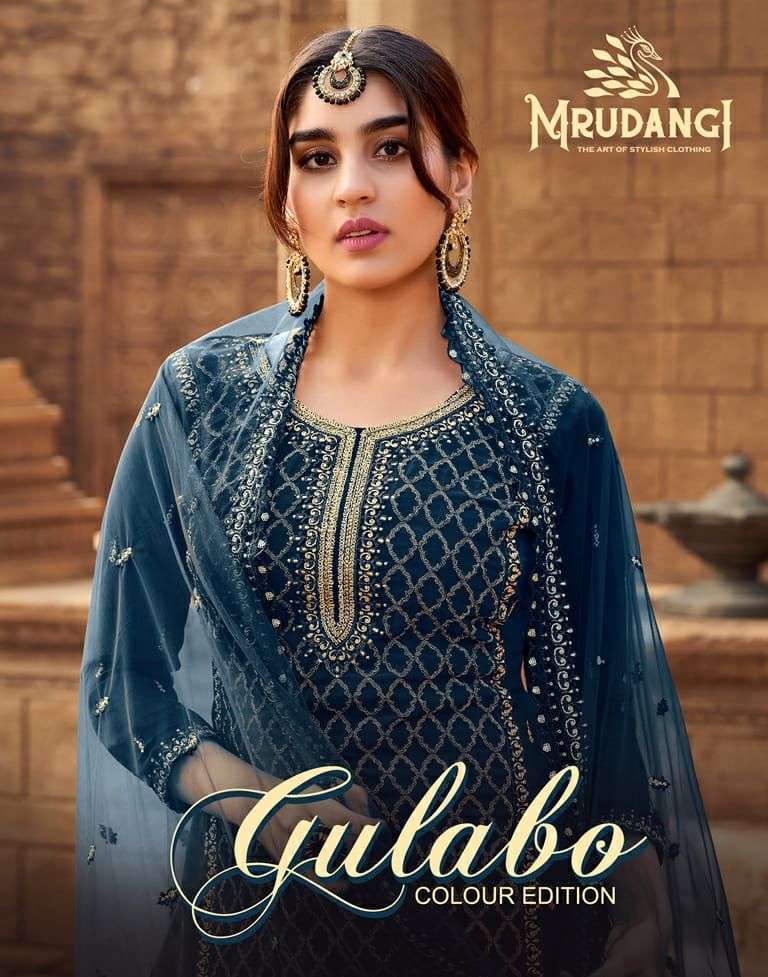 mrudangi gulabo series 2012 heavy faux georgette suit 