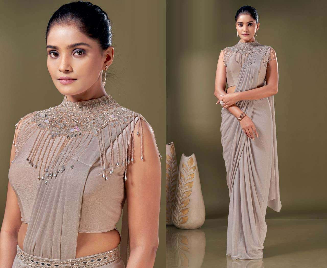 Mt Fancy Saree D.No.1016114 Imported Lyrca saree