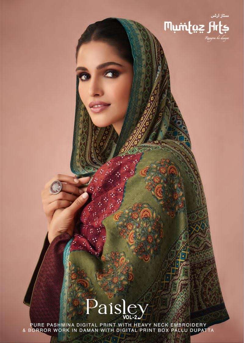 mumtaz paisley vol 2 series 6001-6008 Pure twill Pashmina suit