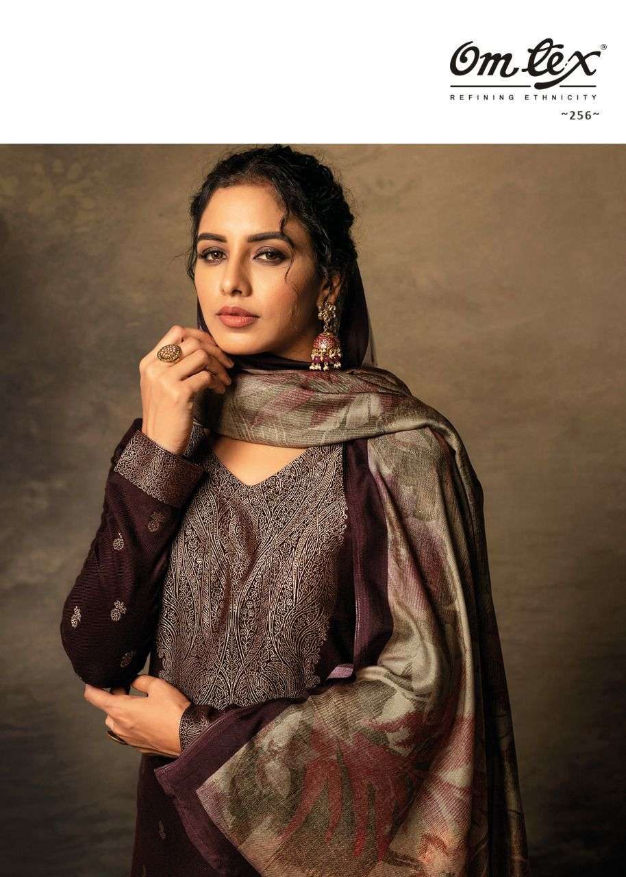 omtex aamod series 251-255 pure pashmina suit 