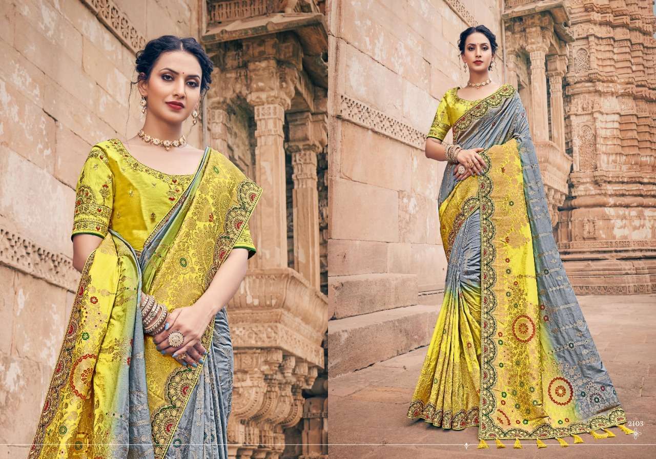 prerana silk lotus series 2101-2109 dola saree