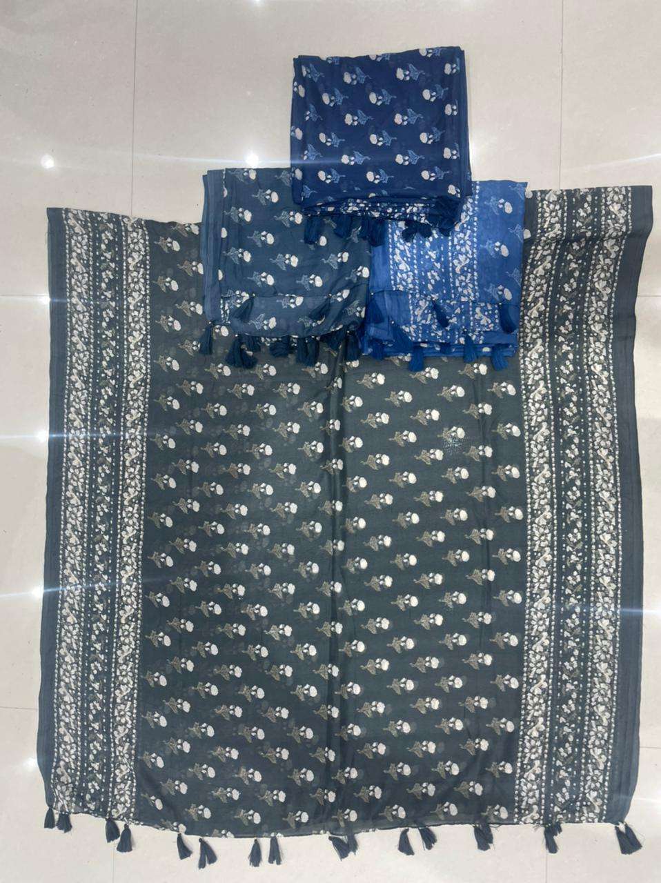 prg 024 muslin indigo dupattas for multi use dupatta for women