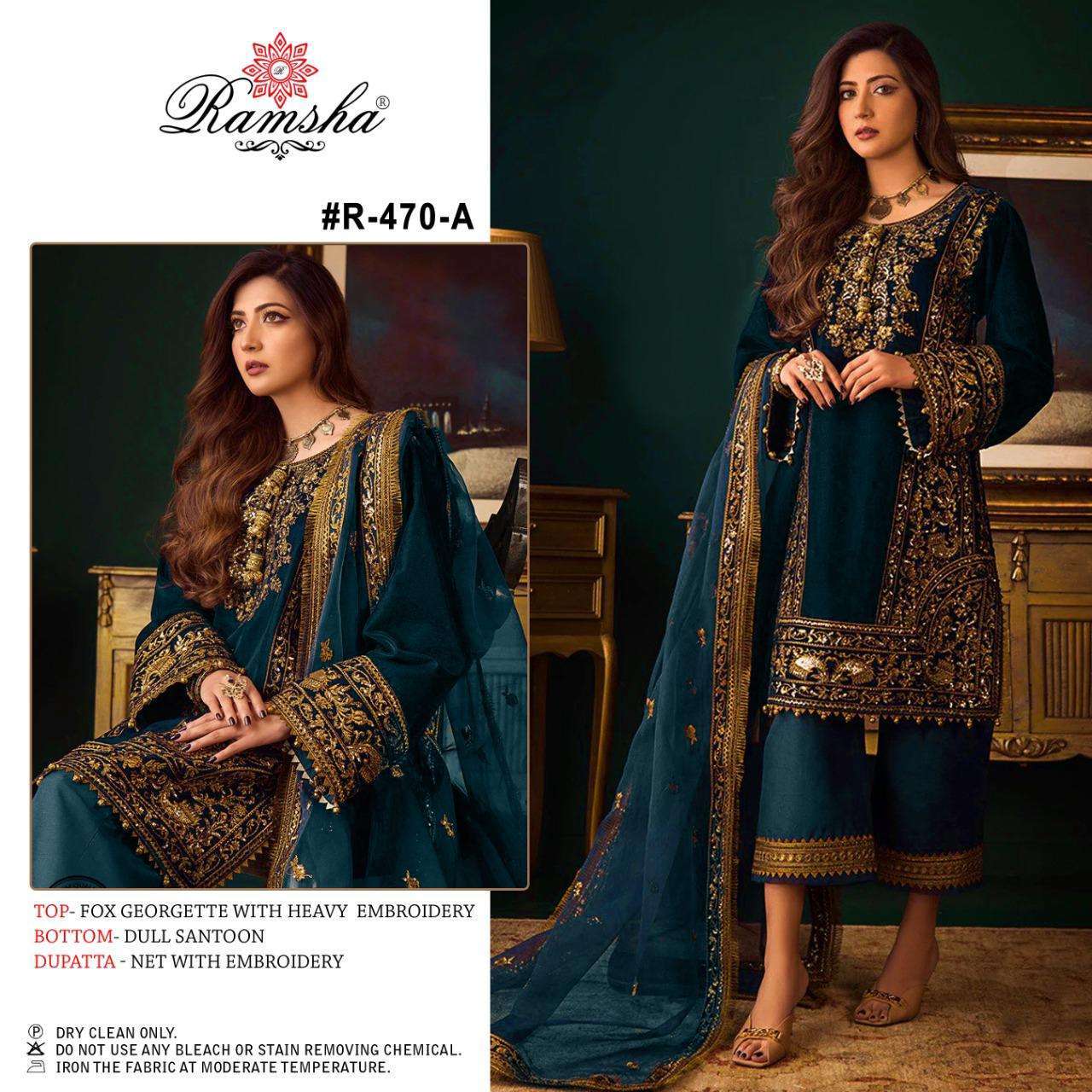 ramsha R-470 nx georgette embroidery suit