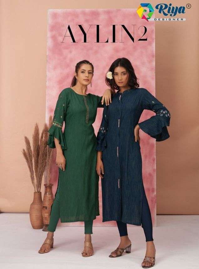 riya aylin vol 2 series 1001-1005 Heavy Top Dyed  Weaving slub kurti