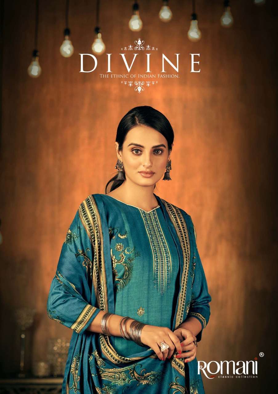 romani divine series 1062001-1062010 pure pashmina suit 