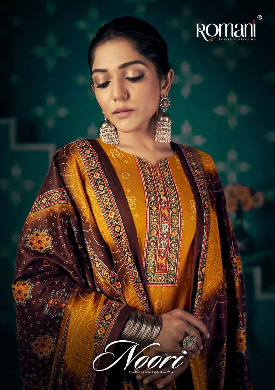 romani noori series 1063001-1063010 pure pashmina suit 