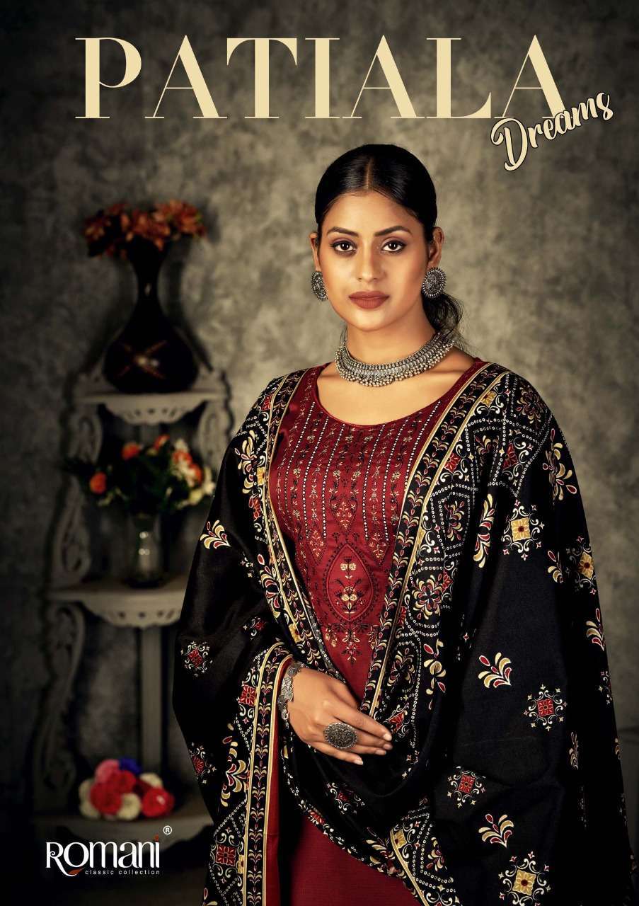 romani patiala dreams series 1066001-1066010 pure pashmina suit 