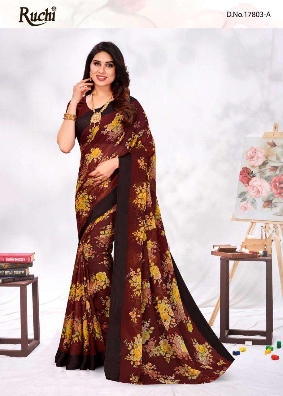ruchi cherry vol 24 series 17801-17803 chiffon saree 