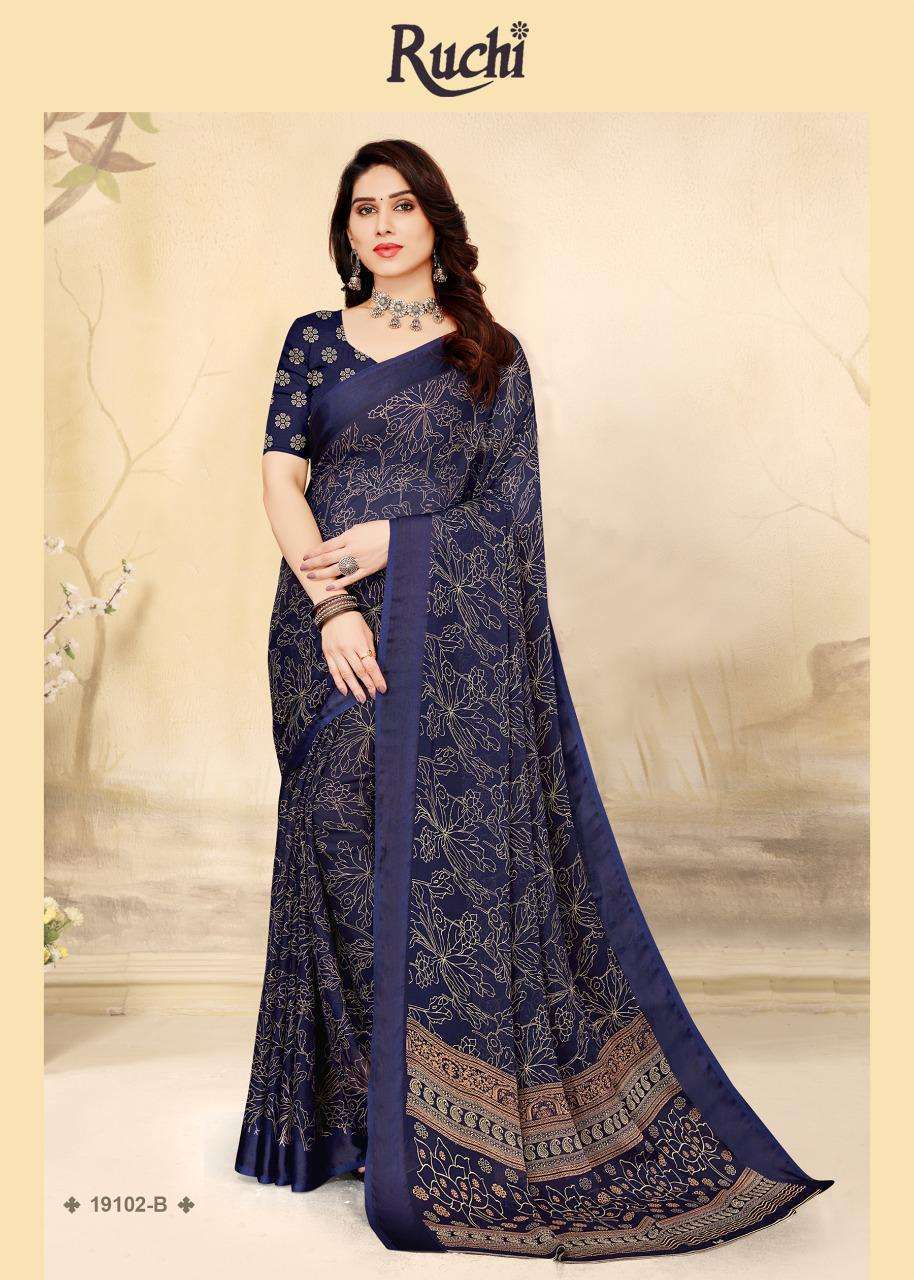 ruchi cherry vol 26 series 19101-19106 chiffon saree 