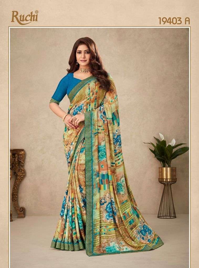 ruchi samaira vol 2 series 19401-19403 crape silk saree