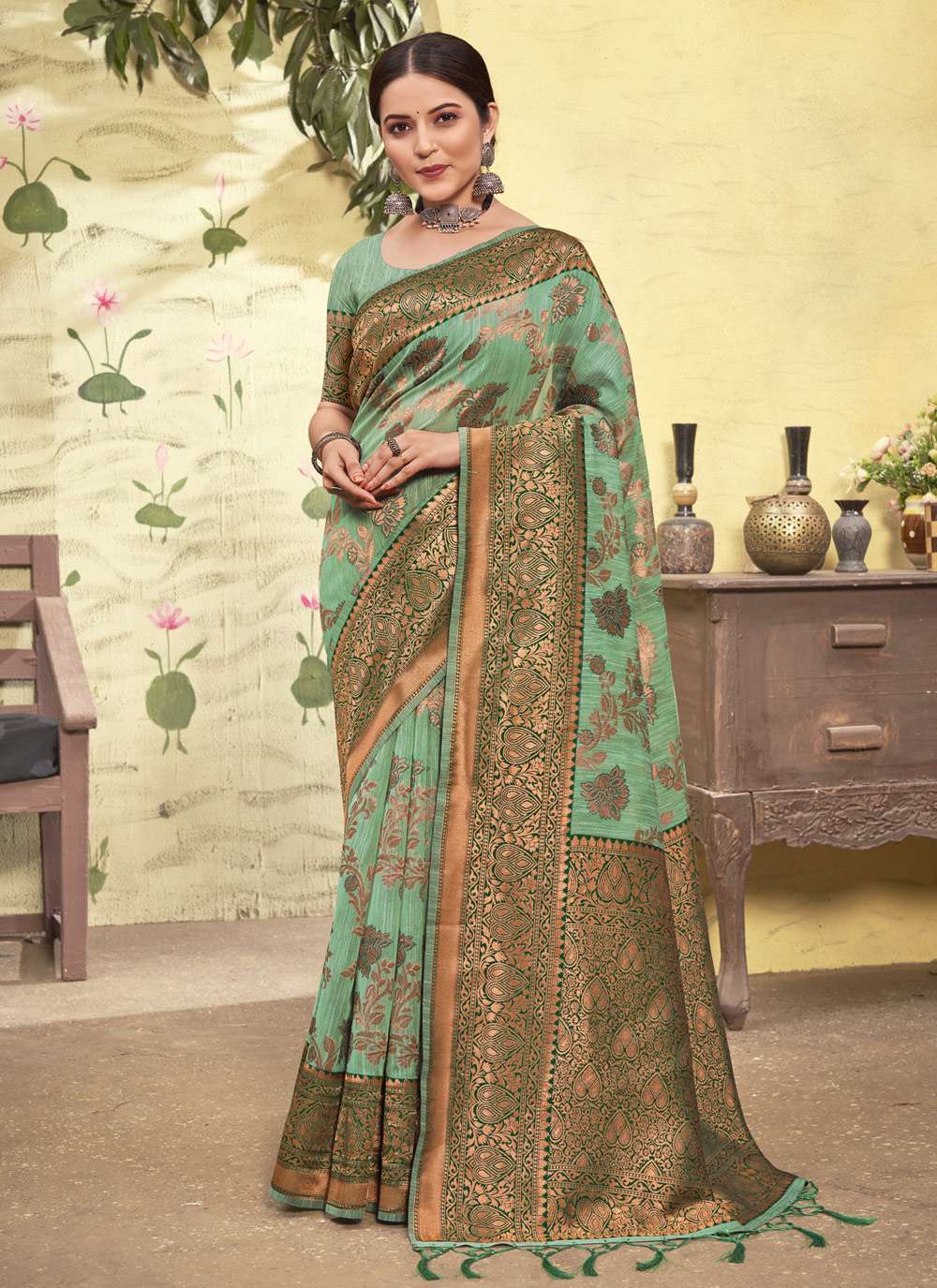 sangam prints vasu pujya vol-4 cotton saree