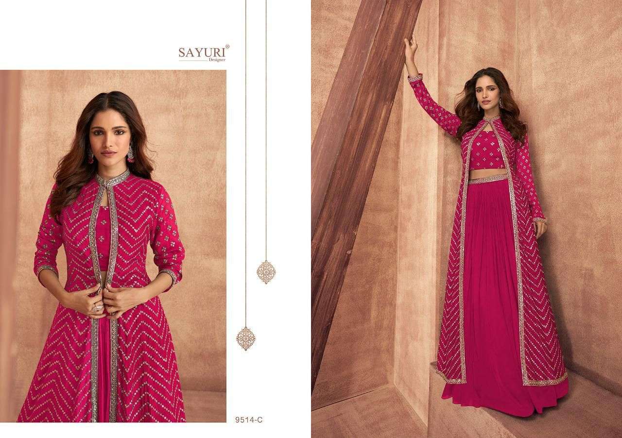 sayuri impression designer chinon silk suit 
