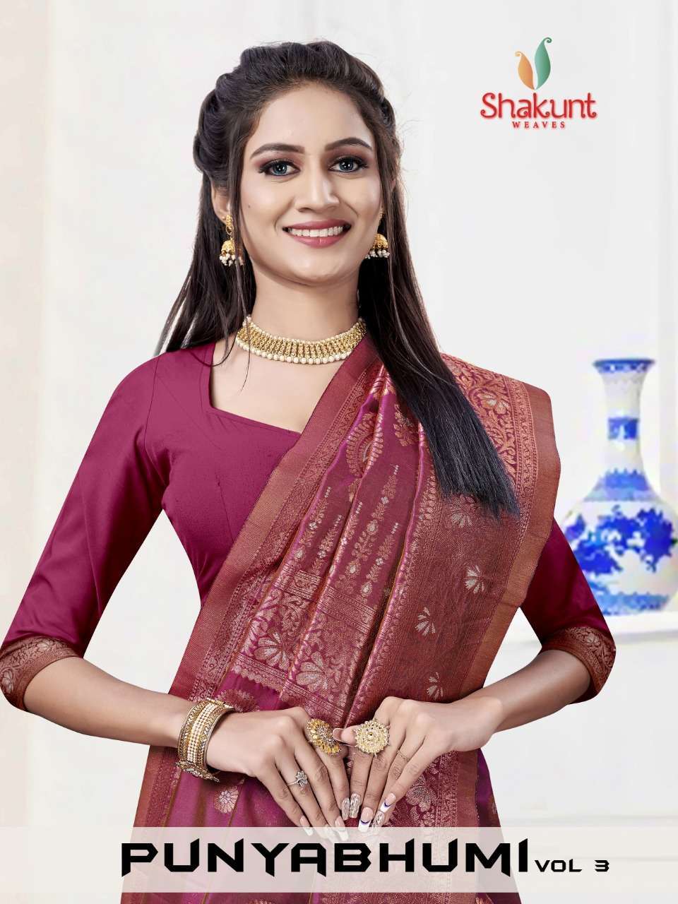 shakunt punyabhumi vol 3 series 83649-83652 art silk saree