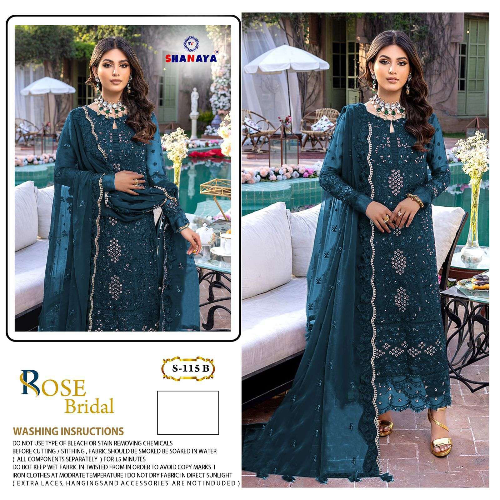shanaya rose bridel s-115 heavy faux georgette suit 
