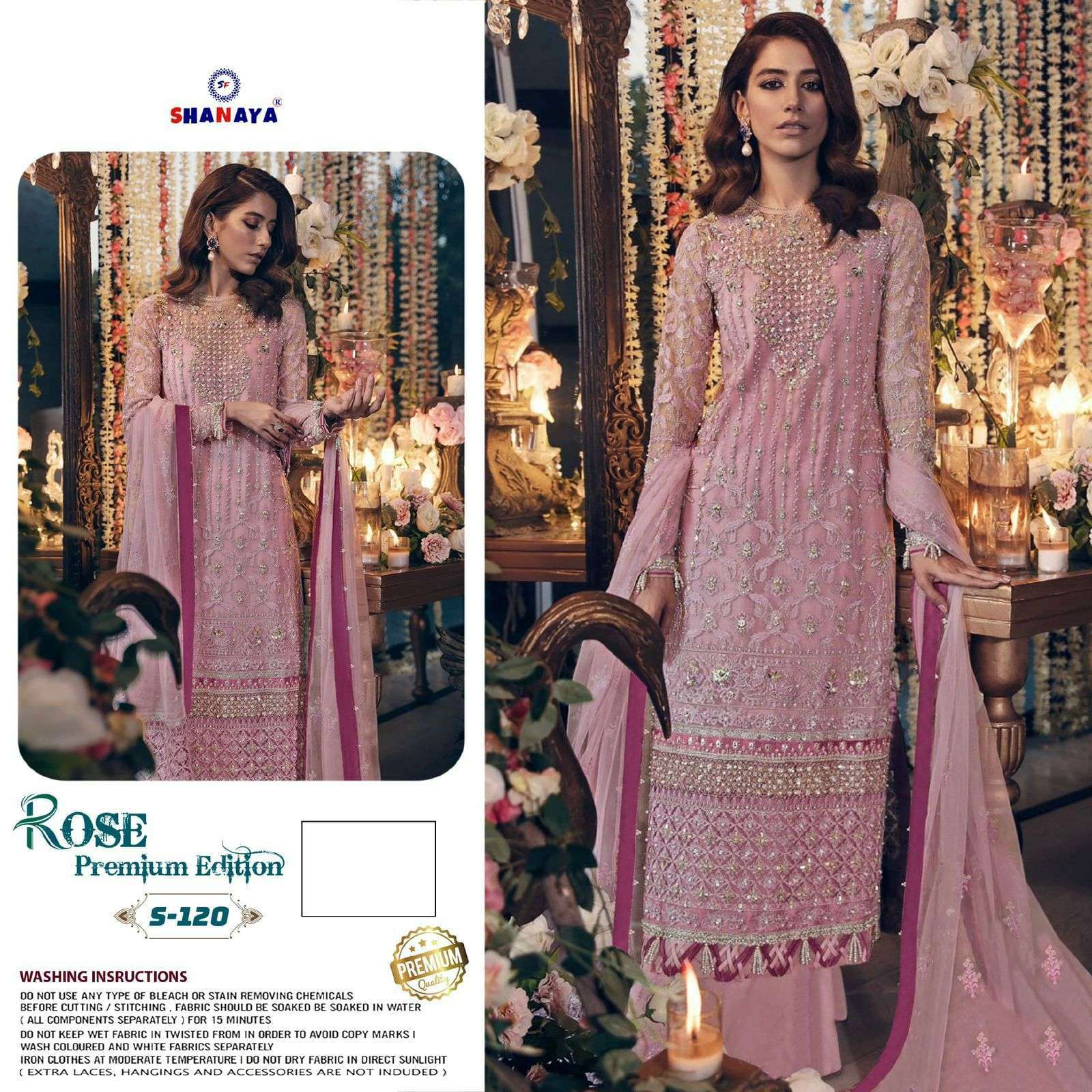 shanaya rose premium s-120 heavy faux georgette suit 