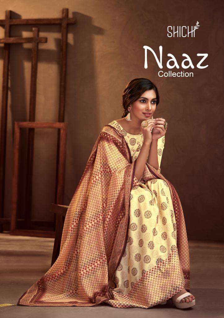 shichi naaz series 103-108 linen silk suit 