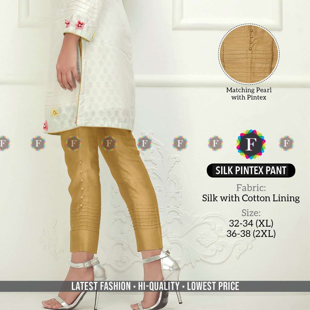 silk pintex pant bottom pant collection for women