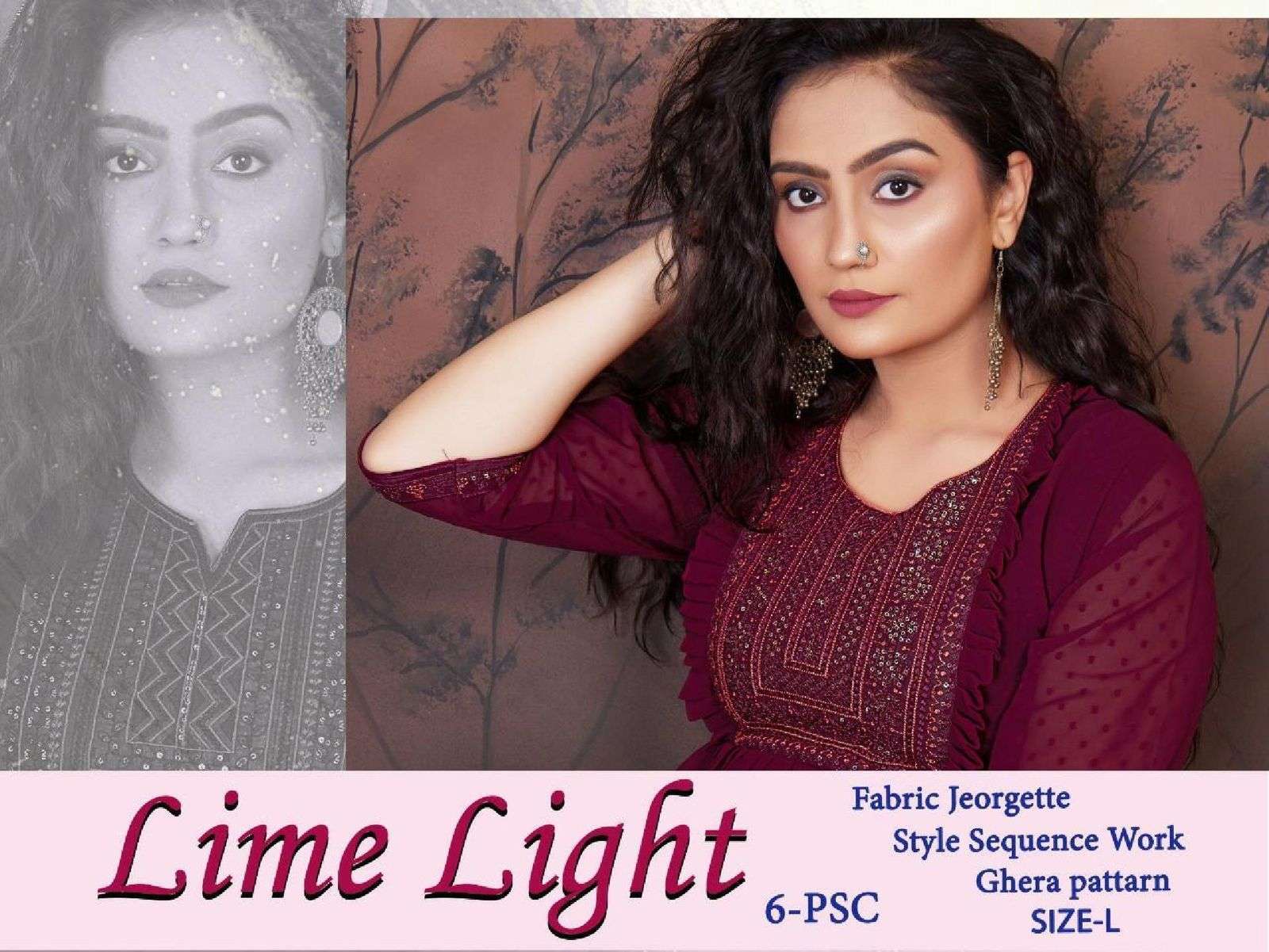 Trendy Lime Light heavy georgette kurti 