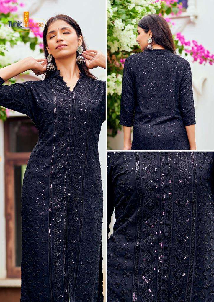 tunic house 7-star viscose sequence rayon kurtis