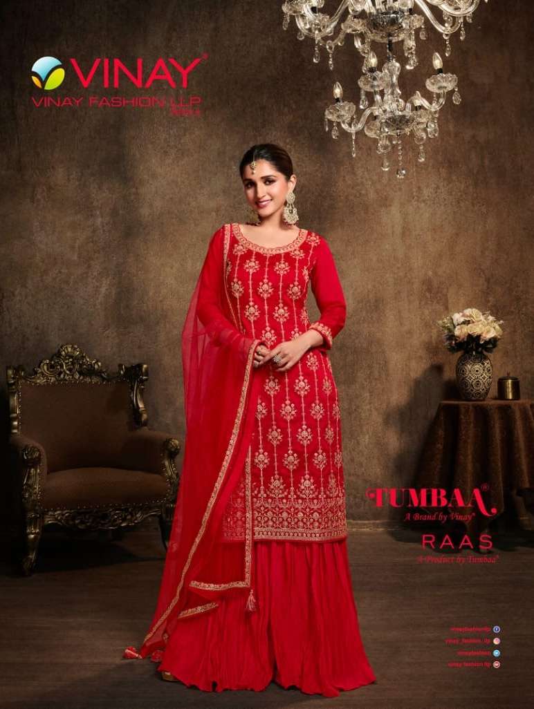  vinay tumbaa raas series 40471-40477 silk georgette suit