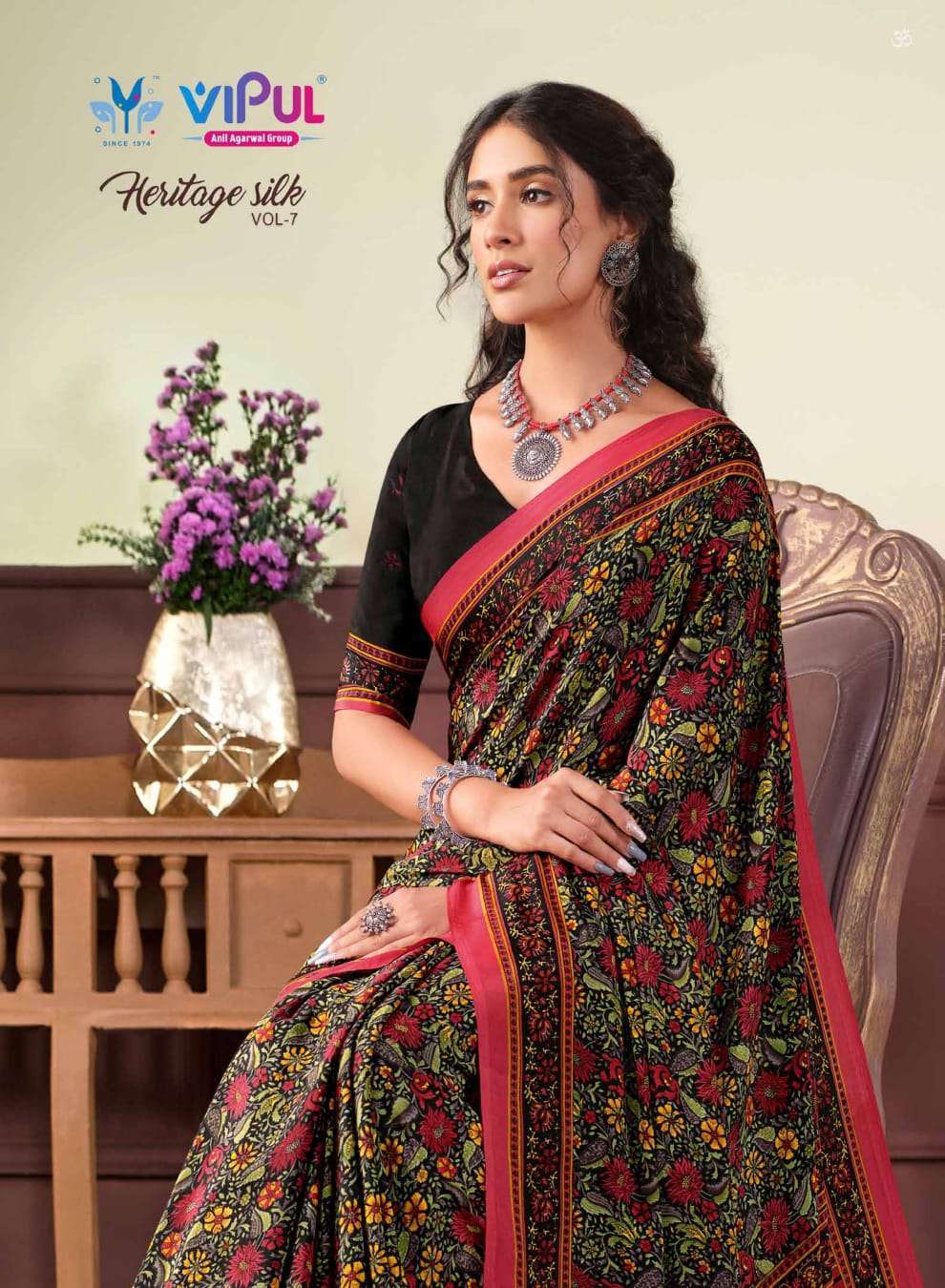 vipul heritage silk vol 7 series 60601-60618 crape saree