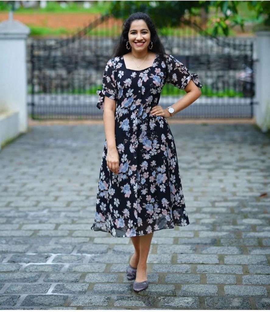 x-lady knot designer georgette midi dress