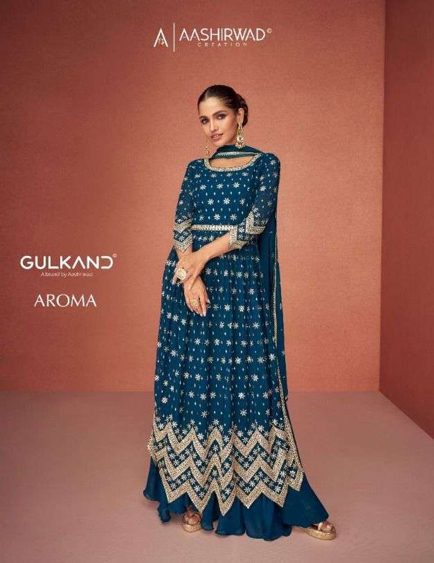 aashirwad aroma series 9423-9427 real georgette suit 
