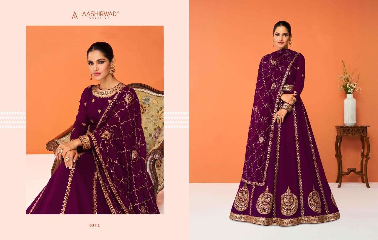 Aashirwad jasleen series 9310-9314 real georgette suit 