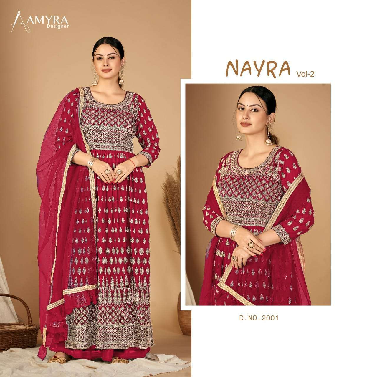 Amyra designer nayra vol 2 series heavy blooming georgette suit 